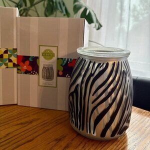 Scentsy Zebra Safari Wax Warmer, Full Size Retired Style